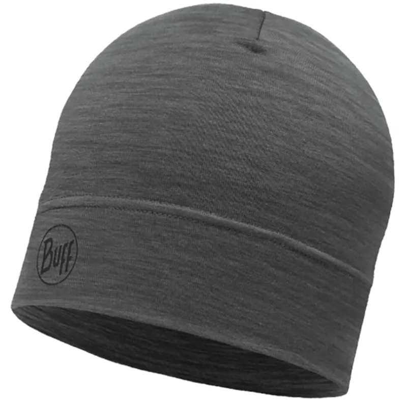 Buff Merino Lightweight Beanie Solid Grey-2